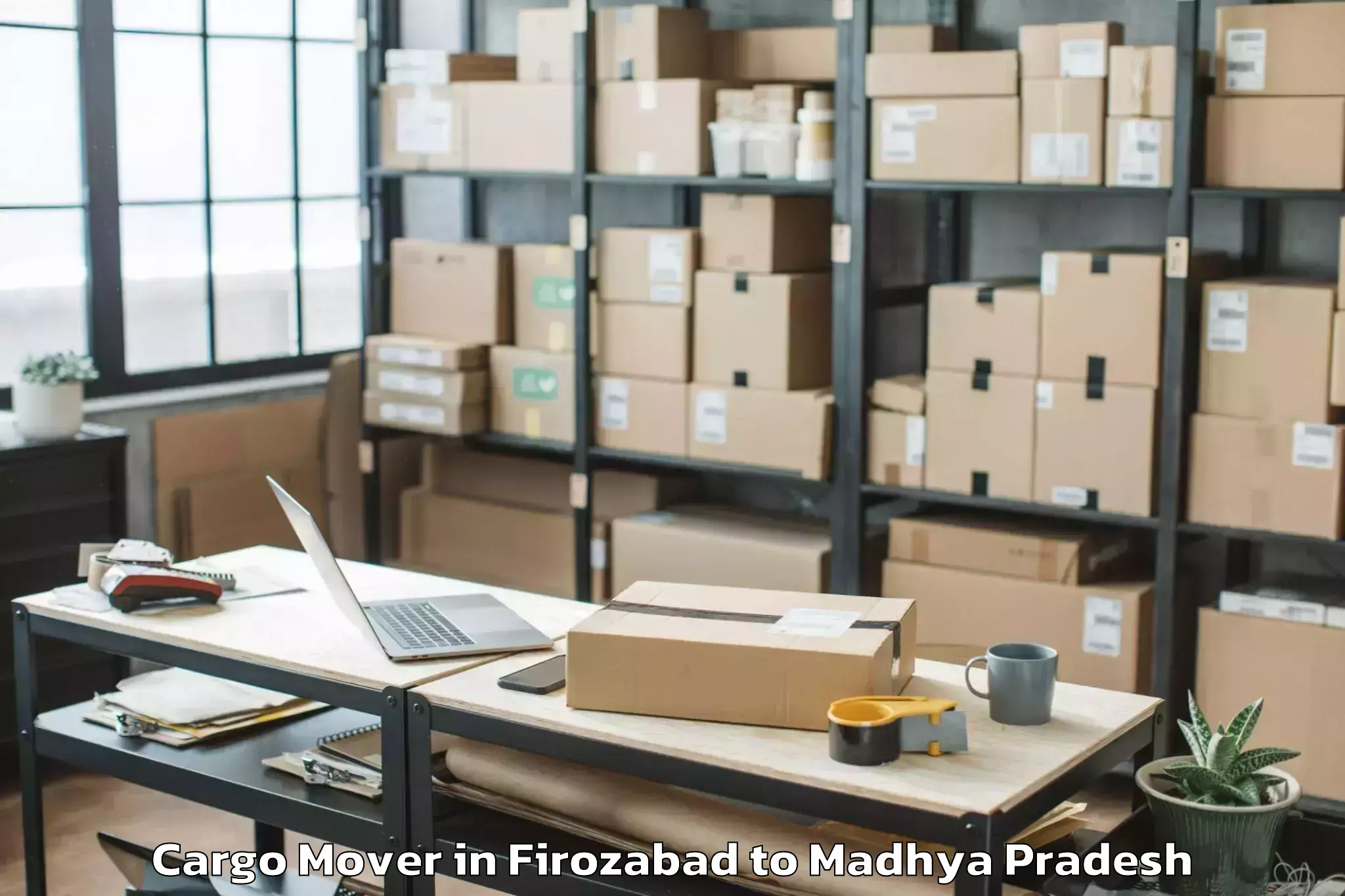 Book Firozabad to Sanwer Cargo Mover